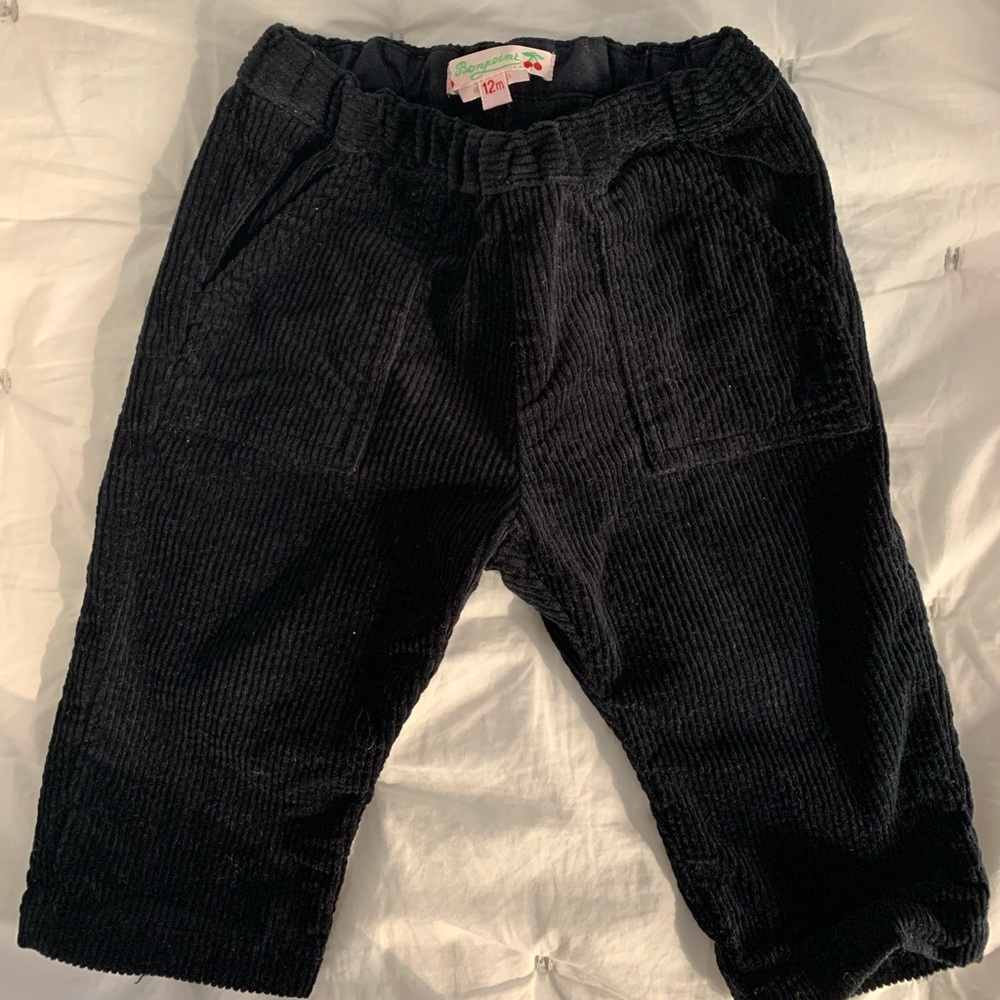 Bonpoint Black Corduroy Pants for Boys/Girls, 12M